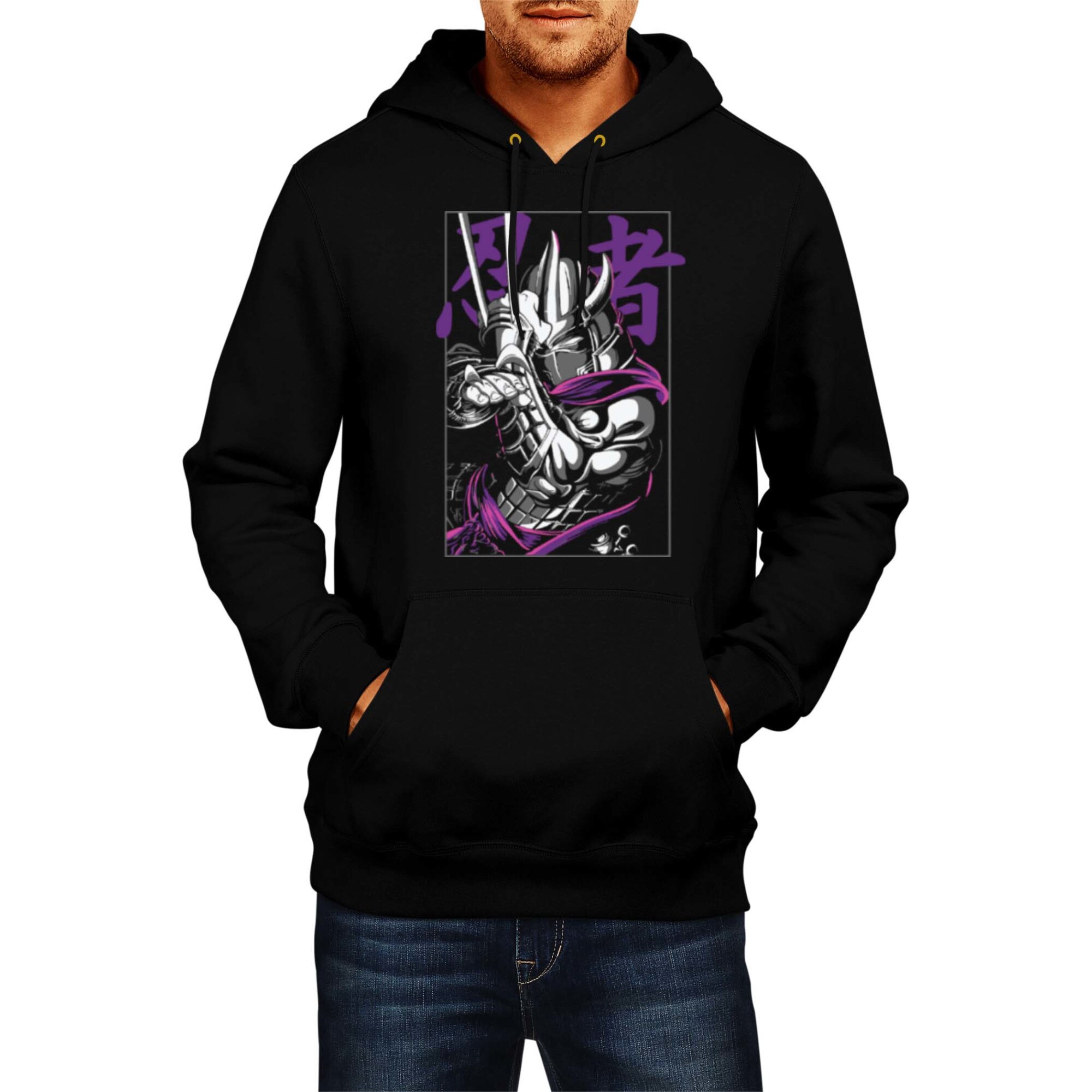 Hanorac Barbat Japan Anime Manga Tralala TNMT Shredder, Negru, 2XL