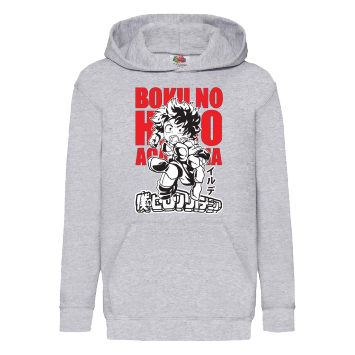 Hanorac copii Japan Anime Manga Tralala Naruto Itachi Uchiha 01, Gri melange