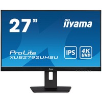 Monitor LED IPS iiyama ProLite XUB2792UHSU-B5 27" UHD, 60Hz, 4ms, HDMI, DisplayPort, DVI, HUB USB 2x3.2, HAS (150mm) + Pivot, Flicker-free + Blue light