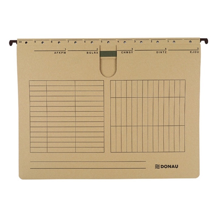 Dosar Suspendabil Cu Sina, Carton 230g/mp, Bagheta Metalica, 5 Buc/set, Donau - Maro