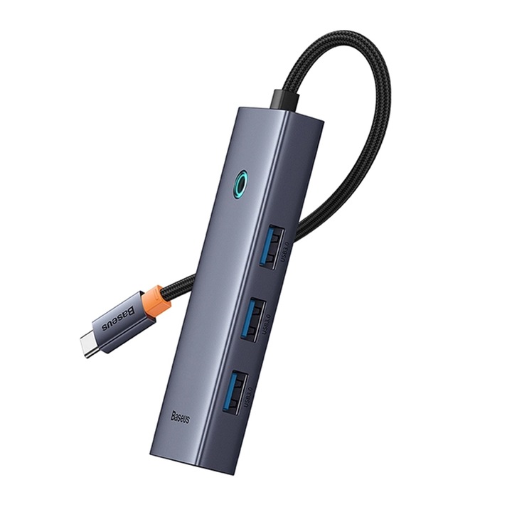 Хъб тип-C към 4x USB3.0, X397, космически сив