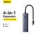 Хъб тип-C към 4x USB3.0, X397, космически сив