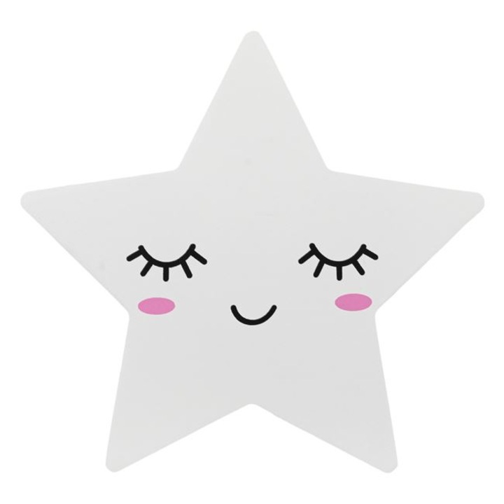 Lampa Stea pentru Camera Copiilor, YUPY, Alba cu LED 22x22cm