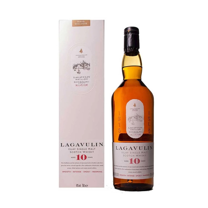 Lagavulin 10 years whisky, 0,7 l, pdd 43%