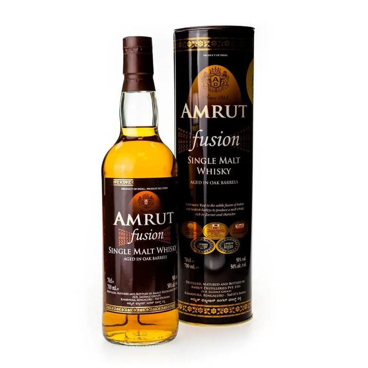 Amrut Fusion Single Malt whisky, 0,7 l, fdd 50%