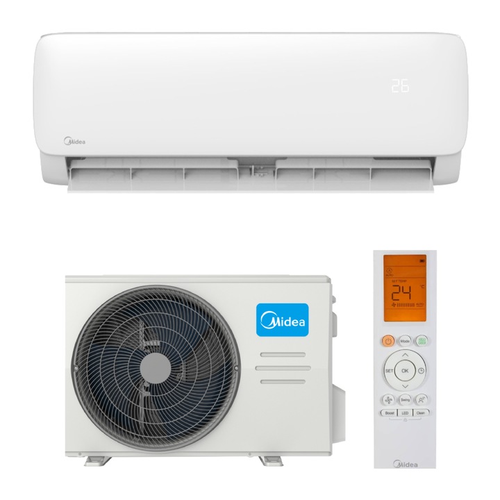Aparat de aer conditionat Midea Xtreme Fresh MSAGDU-24HRFN8 Inverter, 24000 BTU, Clasa A++, Lampa UV Pro, Filtru HEPA, WIFI, Auto-curatare cu sterilizare