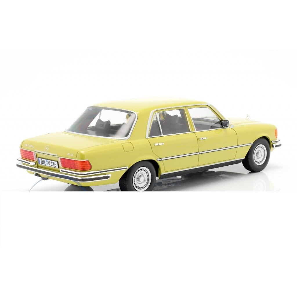 Macheta Mercedes 450 SEL mimosa yellow 1/18 IScale eMAG.ro