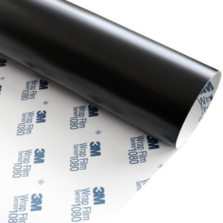 Folie caroserie, 3M, 2080, Negru Obsidian, 90 μm 10 x 152 cm