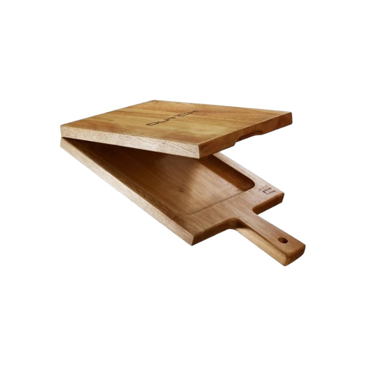 Platou Servire, Dutch, Flipover cu maner, Tec, 20x39x4cm