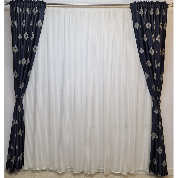 Draperie Baroc Bleu-Marin cu rejansa pentru sina 2 buc x 150 x 220