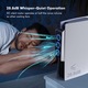Ventilator de racire PS5, JENUOS®, port USB, lumina LED, Alb
