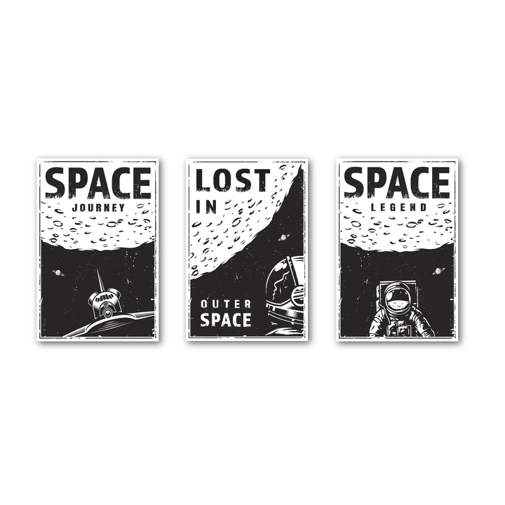 Tablou canvas - Lost in Space - 120x60cm, 3 piese