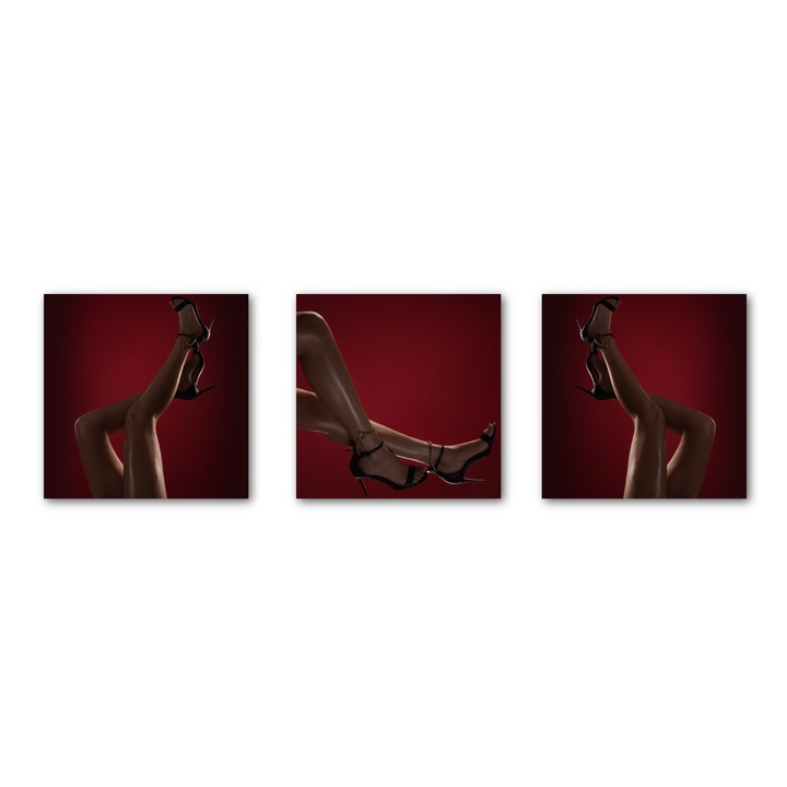 Tablou canvas - Women's legs -150x50cm, 3 piese