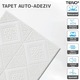 Set 100x Tapet 3D Teno®, suprafata acoperire 49 mp, autoadeziv, perete/tavan, model floare, waterproof, usor de montat, design modern, 70x70 cm, alb