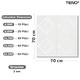 Set 100x Tapet 3D Teno®, suprafata acoperire 49 mp, autoadeziv, perete/tavan, model floare, waterproof, usor de montat, design modern, 70x70 cm, alb