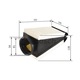 Въздушен филтър F 026 400 497, Bosch, бял/черен