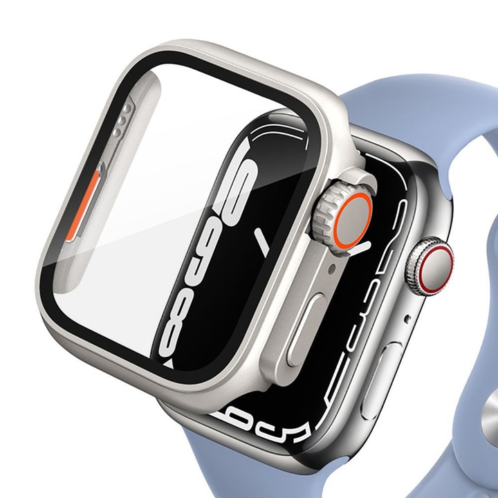 Tech-Protect defense360 apple watch 4 / 5 / 6 / se (44mm) titanium/narancs szíj