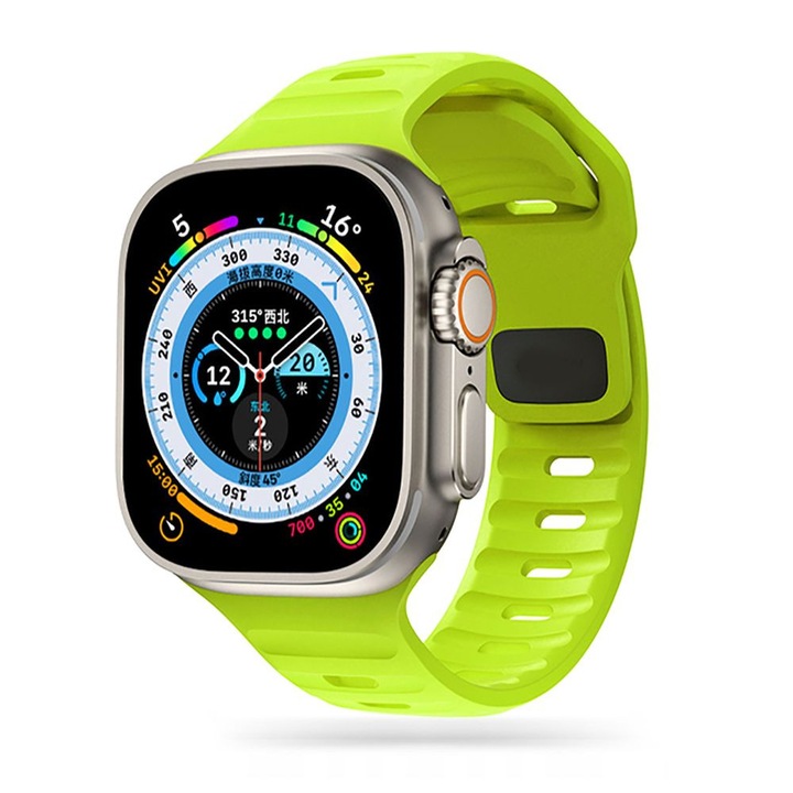 Tech-Protect iconband line apple watch 4 / 5 / 6 / 7 / 8 / se / ultra (42 / 44 / 45 / 49 mm) lime szíj