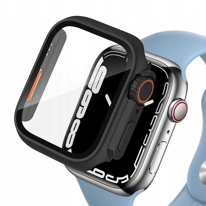 Tech-Protect defense360 apple watch 4 / 5 / 6 / se (44mm) fekete/narancs okosóra tok