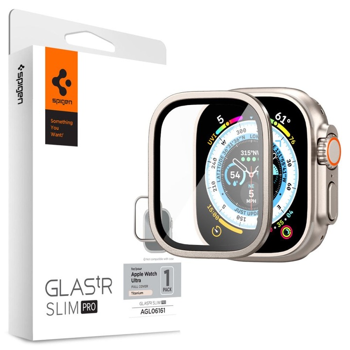 Spigen glas.tr slim pro apple watch ultra (49 mm) titanium okosóra üvegfólia