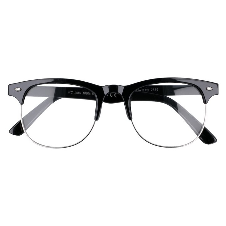 Защитни очила за компютър, Bron86, Метал/Пластмаса, 137 mm, Черни