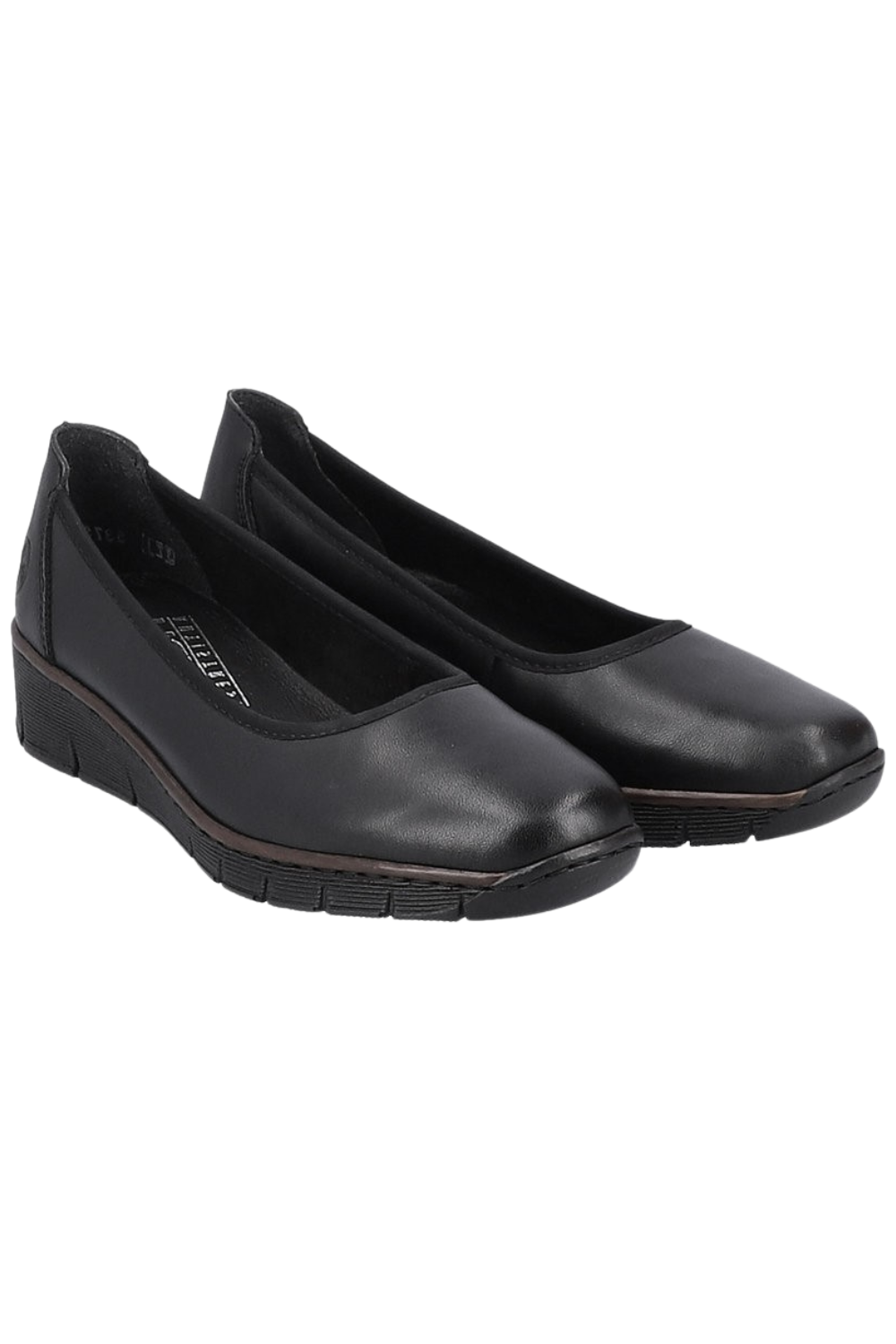 Pantofi casual, dama, RIEKER, Antistress, 53755-00 negru, piele ...