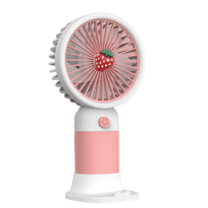Mini ventilator portabil personal, ventilator portabil, alimentat cu baterie reincarcabila USB, ventilator mic de racire pentru desktop, roz