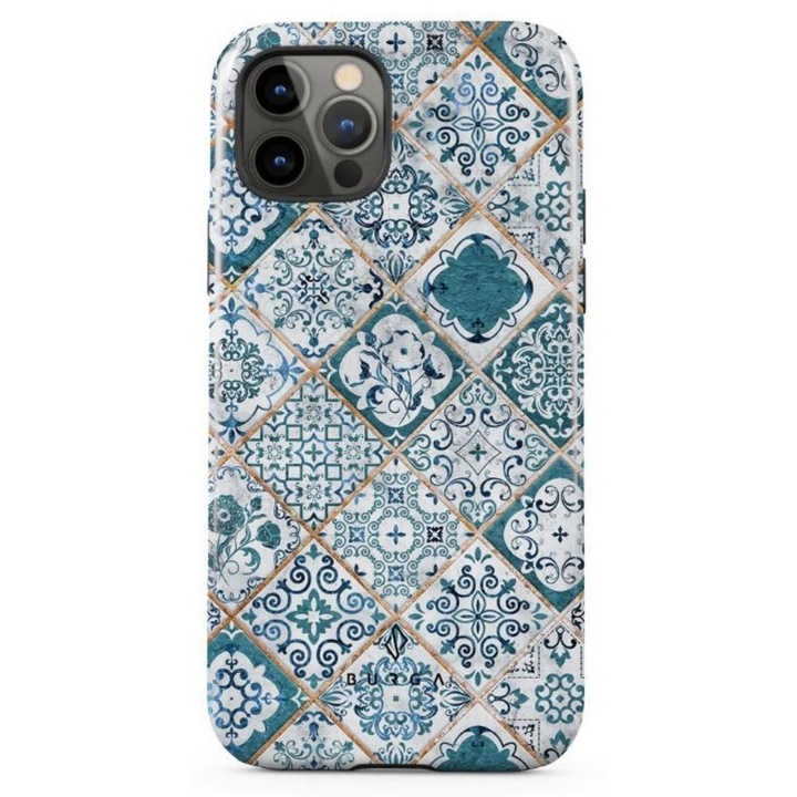 Husa Burga Dual Layer Tropical Oasis compatibila cu iPhone 12 Pro Max
