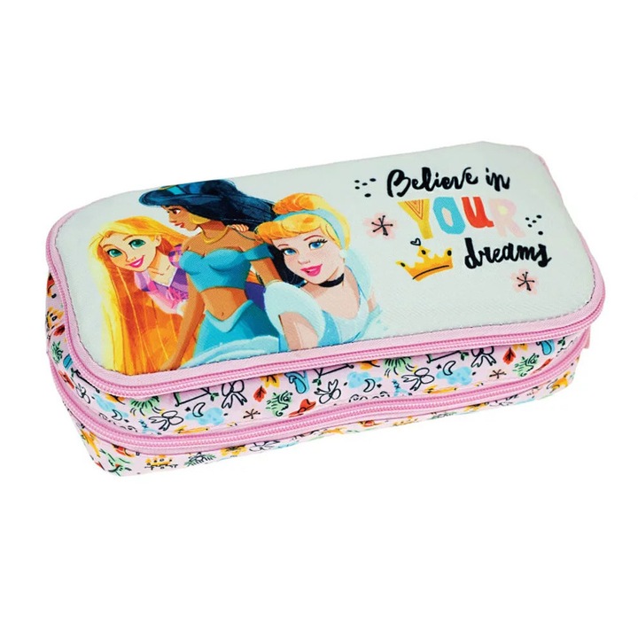 Моливник с принцеси, GIMSA, 26 см, Многоцветен