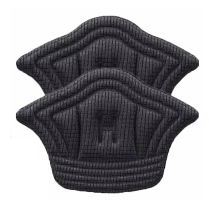 Set 2 branturi cu pernita pentru calcai, marime universala, spuma 4D, negru