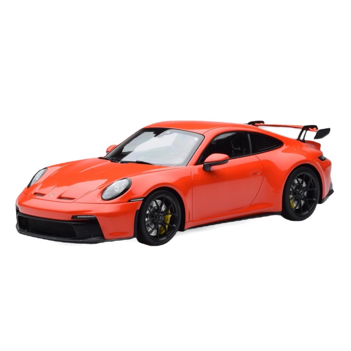 Porsche 911 992 GT3 Coupe modellautó, Minichamps, 1/18, narancs