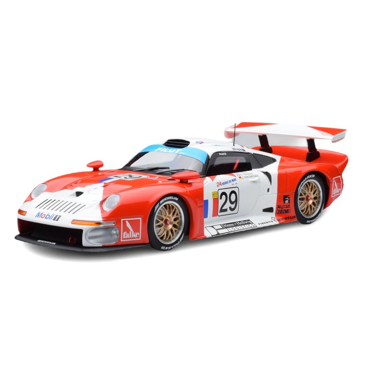 Porsche 911 GT1 Societe JB n29 24 órás Le Mans modellautó, Werk83, 1/18, többszínű