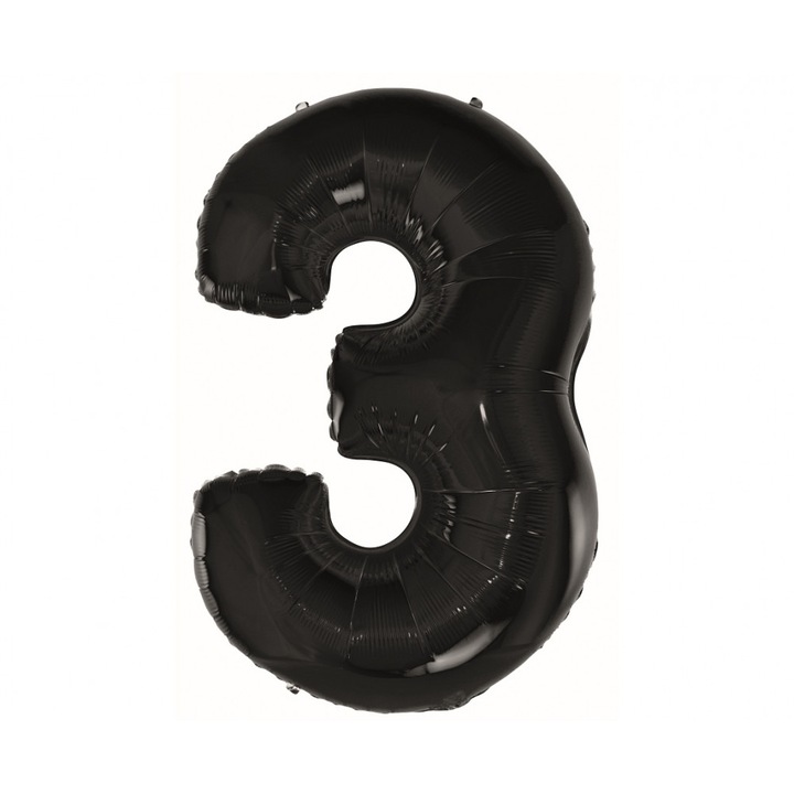 Парти балон, Godan, Фолио, Номер 3, 92 см, Черен