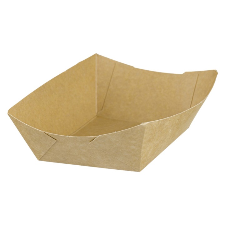 Set 2 x 100 Barcute din Carton Kraft, 16 x 11.8 x 4 cm