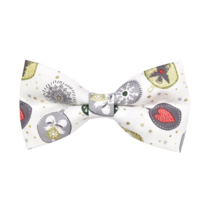 Papion alb de Craciun „Christmas Balls”