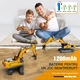 Excavator cu telecomanda SDLOGAL, 1:20, 2.4Ghz, Sapa, se misca, da inapoi si se intoarce, Echipament de constructie, pentru interior si exterior, Negru/Portocaliu