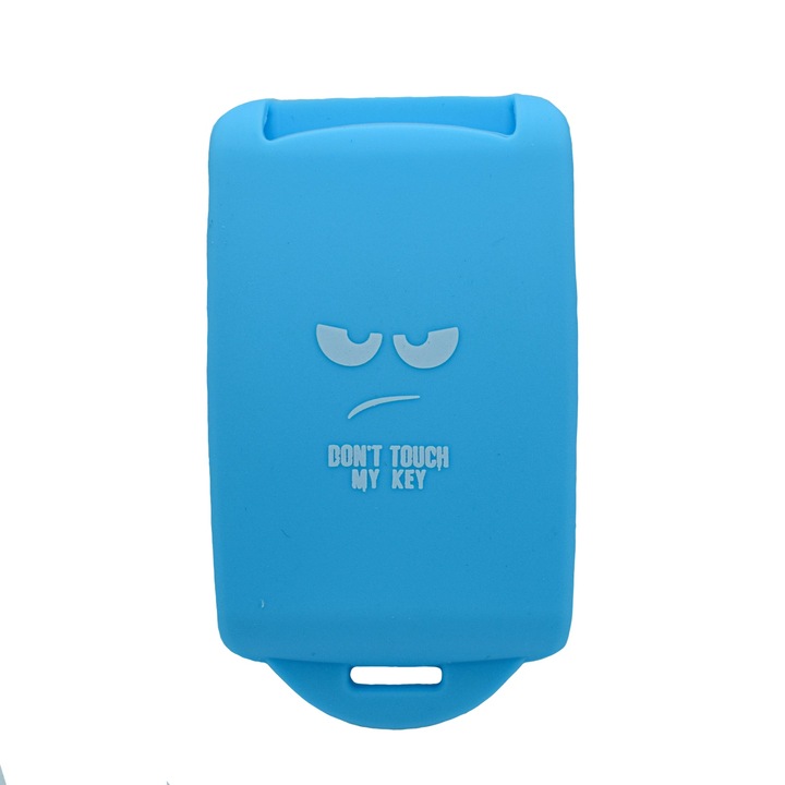 Husa cheie keyless Renault/Dacia, model "Don't touch my key", albastru deschis