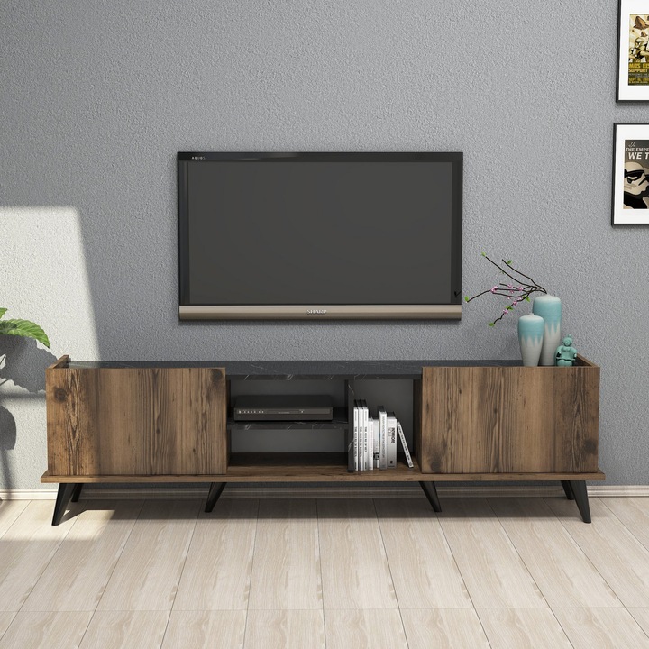 TV kredenc Asi Home Elegante 1330, dió/fekete, 180 x 52 x 34 cm