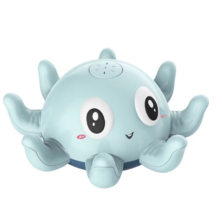 Fürdőjáték, Octopus, LED, 14,5 cm, ABS, kék