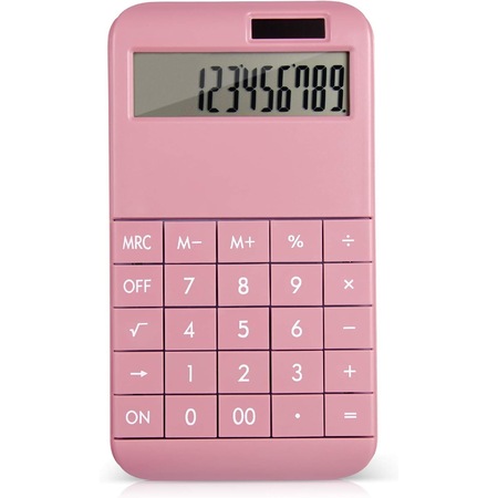 Calculator de birou, Sunmostar, 12 cifre, ecran LCD, roz - eMAG.ro