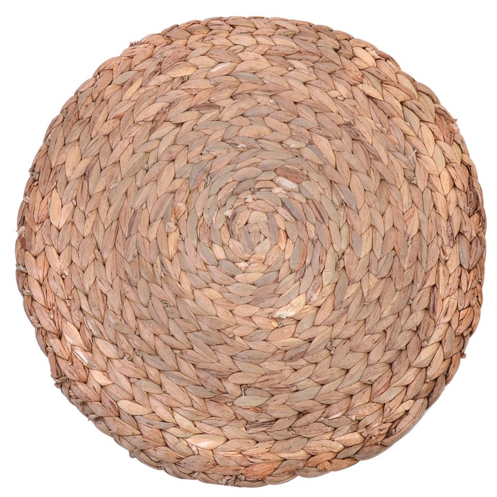 Napron rotund cu design bej, 35 cm