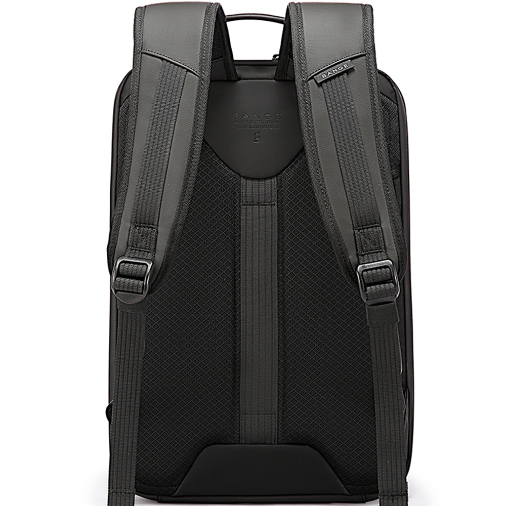 Rucsac laptop 15.6 inch, carcasa tare, buzunar antifurt, sistem fixare pe valiza, rezistent la apa, lacat TSA, port USB, si USB-C, BANGE, BG7682BK, Negru