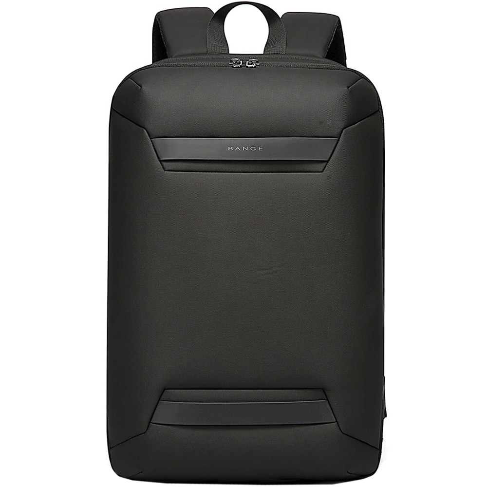 Rucsac laptop 15.6 inch, rezistent la apa, cu port USB, si USB-C, compartiment tableta, sistem fixare pe valiza, buzunar antifurt BANGE, BG7677BK, Negru