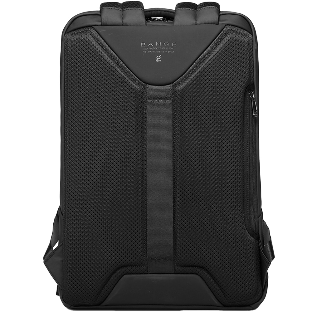 Rucsac laptop 15.6 inch, compartiment tableta, rezistent la stropi de apa, buzunar antifurt, sistem fixare pe valiza, BANGE, BG2913BK, Negru