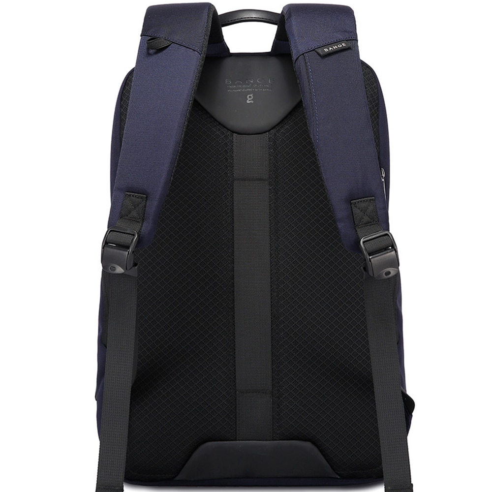 Rucsac laptop 15.6 inch, cu port USB, si USB-C, rezistent la apa, sistem fixare pe valiza, buzunar antifurt, BANGE, BG7712NY, Albastru