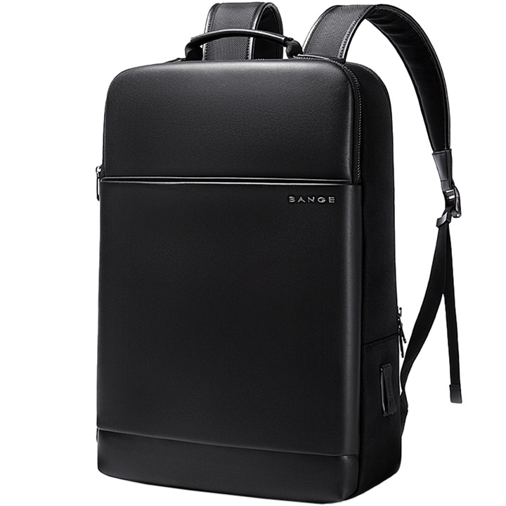 Rucsac unisex pentru laptop, port USB si type-C, BANGE BG7713BK Negru