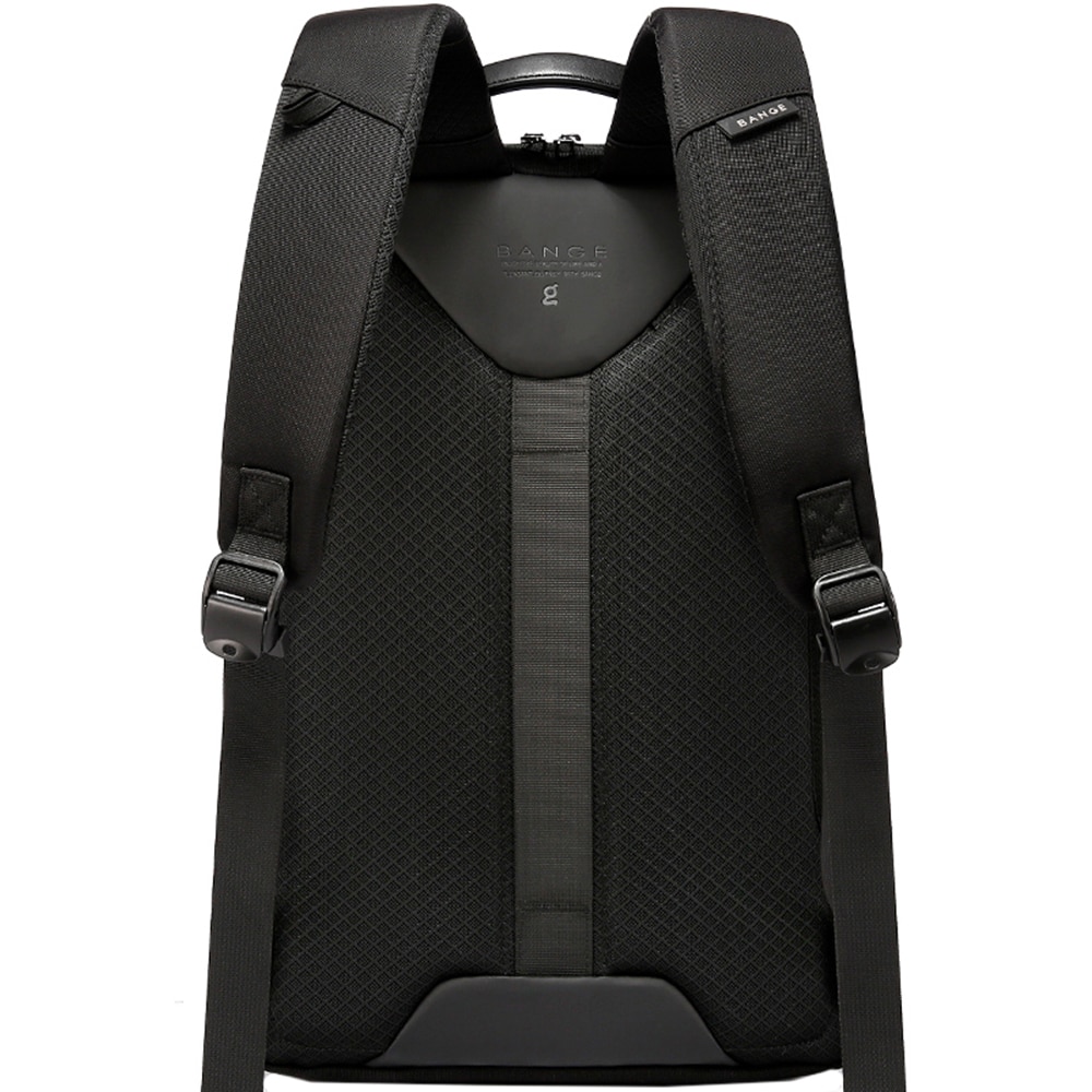 Rucsac laptop 15.6 inch, buzunar antifurt, rezistent la apa, sistem fixare pe valiza, buzunar antifurt, BANGE, BG7715BK, Negru
