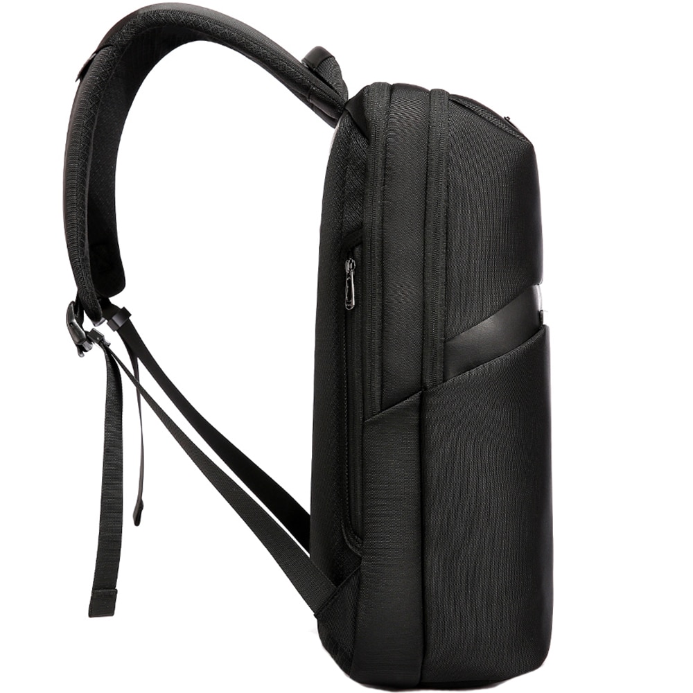Rucsac laptop 15.6 inch, buzunar antifurt, rezistent la apa, sistem fixare pe valiza, buzunar antifurt, BANGE, BG7715BK, Negru