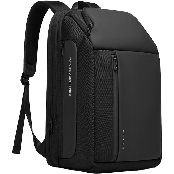 Rucsac unisex pentru laptop, port USB si type-C, BANGE BG7663BK Negru