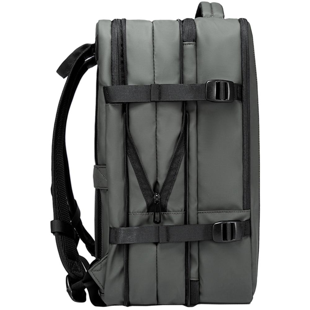 Rucsac calatorii, laptop 15.6 inch, extensibil, rezistent la stropi de apa, multifunctional, buzunar antifurt, sistem fixare pe valiza, port USB, BANGE, BG1908SGY, Gri